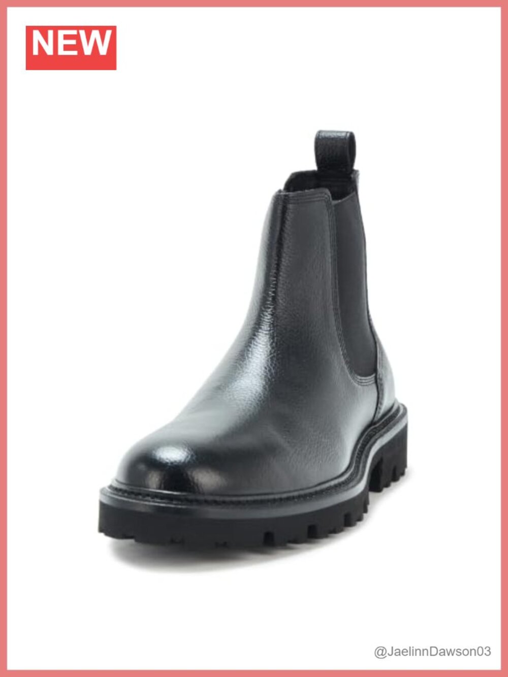 BOSS Leather Chelsea Boots Ankle Booties Winter Round Toe